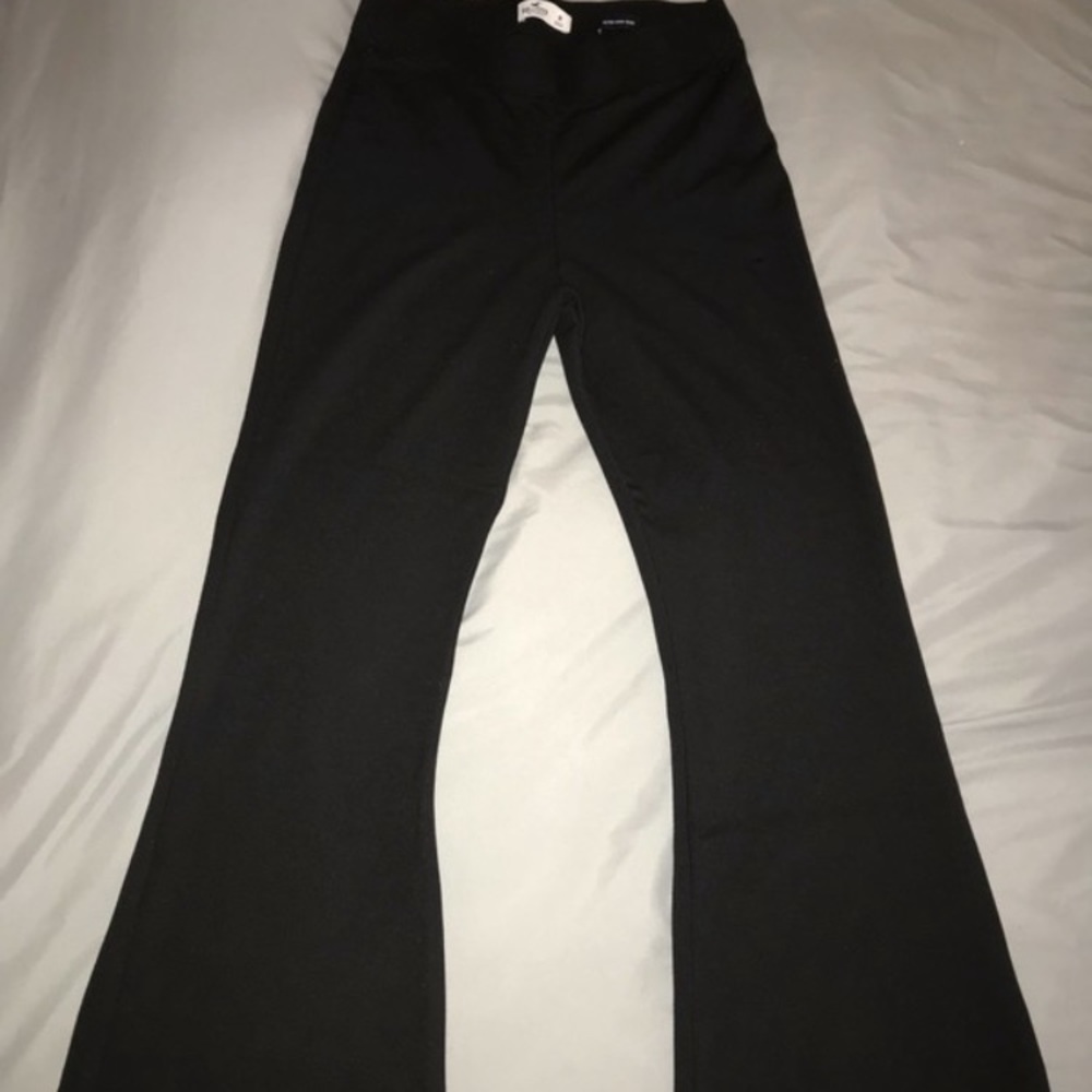 Hollister black jersey flared pants